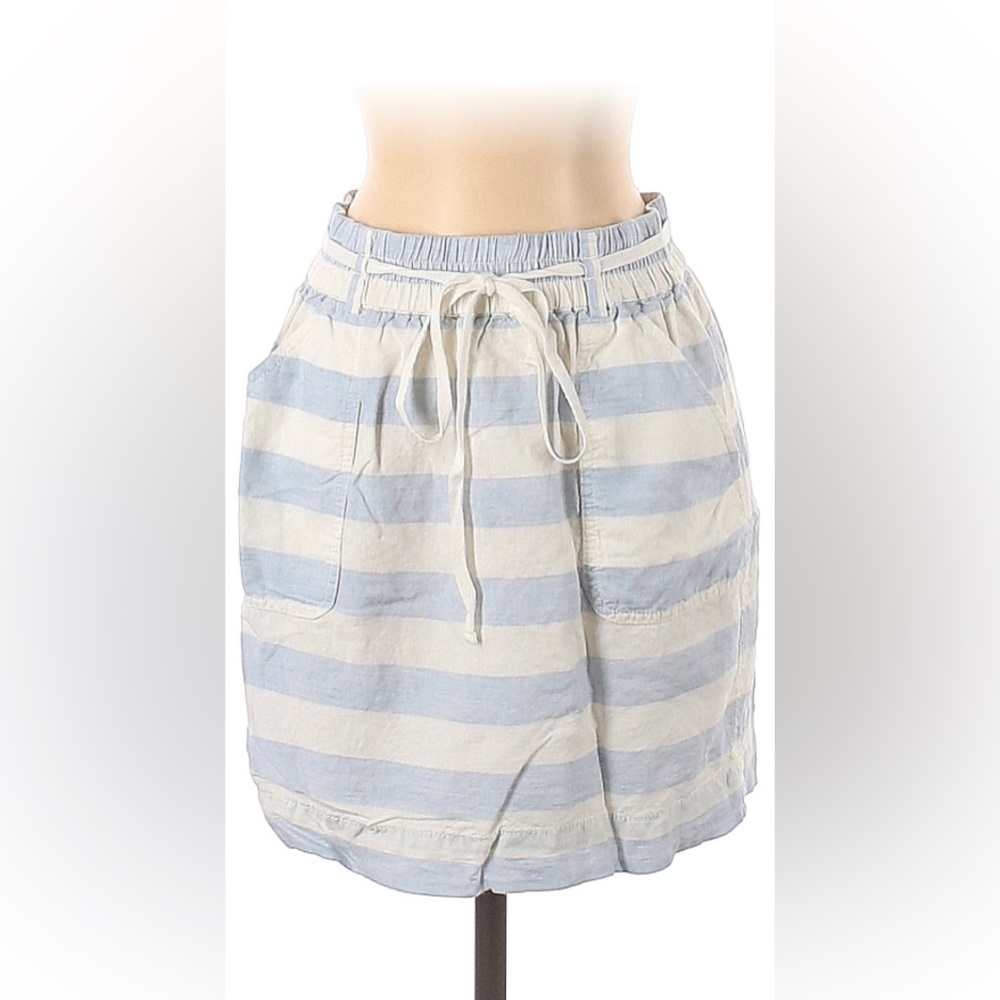Loft Blue and White Striped Skirt